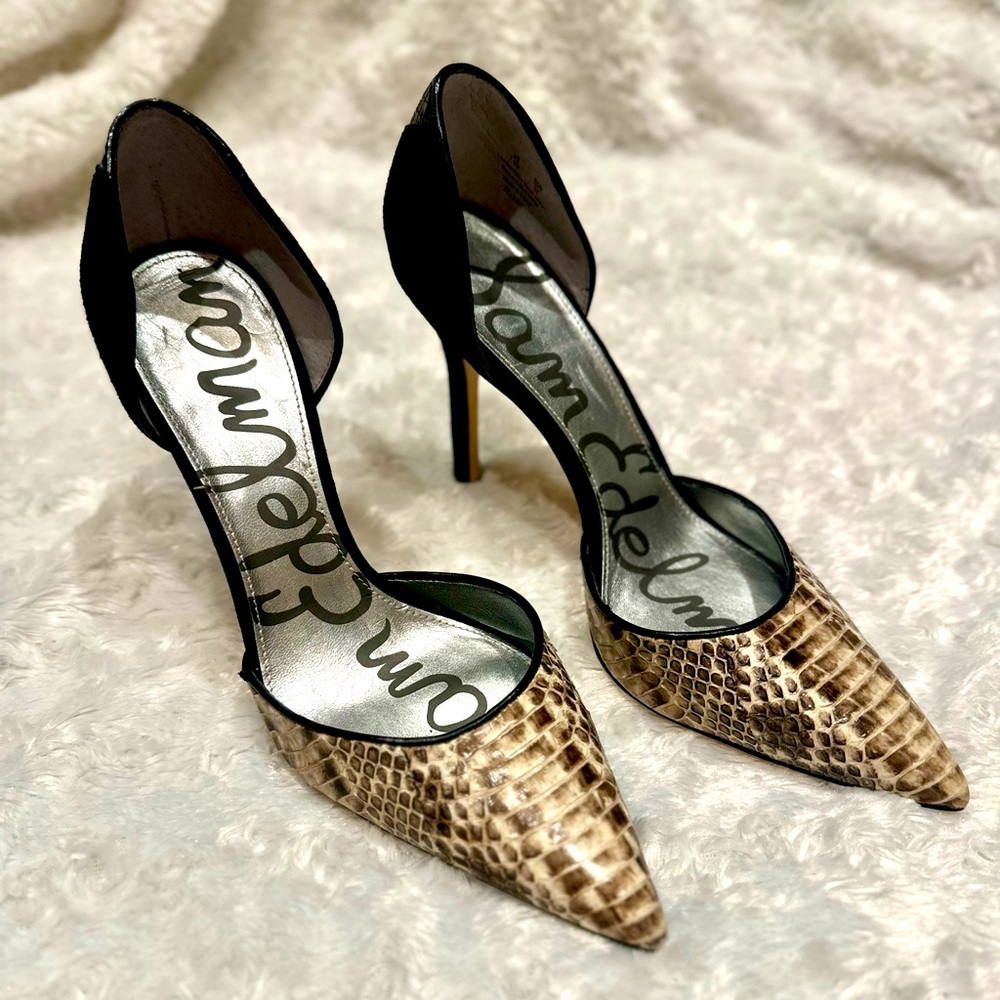 Sam Edelman Snake Print High Heels - Size 7.5